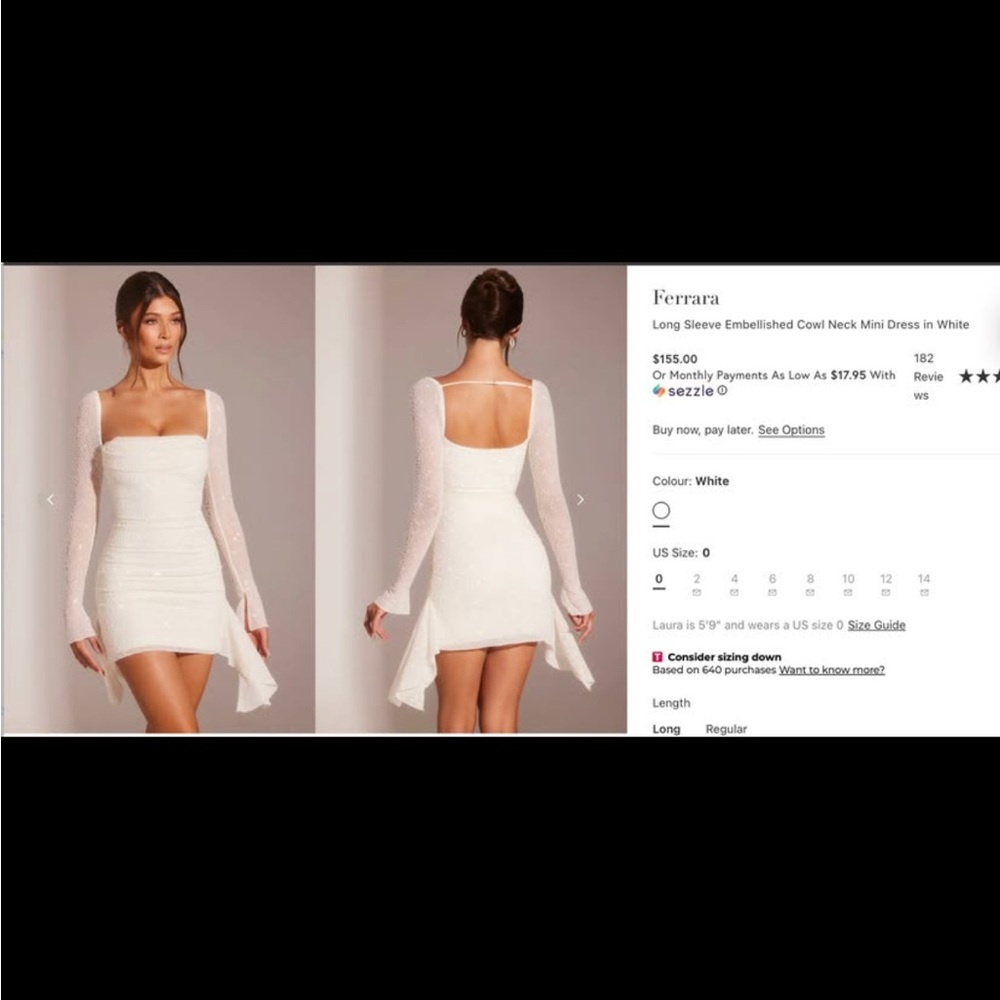 Oh Polly White Long Sleeve Dress